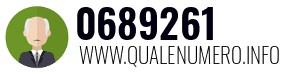 Numero di telefono 0689261 0689261