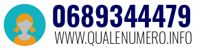 Numero di telefono 0689344479 0689344479