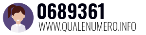 Numero di telefono 0689361 0689361