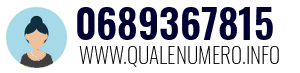 Numero di telefono 0689367815 0689367815