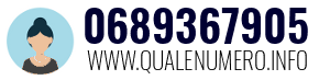Numero di telefono 0689367905 0689367905
