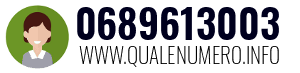 Numero di telefono 0689613003 0689613003