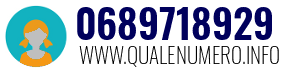 Numero di telefono 0689718929 0689718929