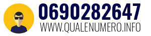 Numero di telefono 0690282647 0690282647