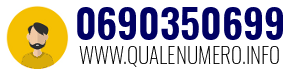 Numero di telefono 0690350699 0690350699