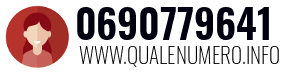Numero di telefono 0690779641 0690779641