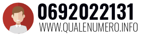 Numero di telefono 0692022131 0692022131