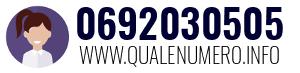 Numero di telefono 0692030505 0692030505