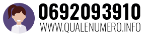 Numero di telefono 0692093910 0692093910