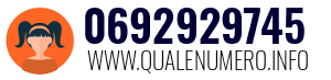 Numero di telefono 0692929745 0692929745