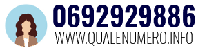 Numero di telefono 0692929886 0692929886