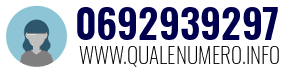 Numero di telefono 0692939297 0692939297