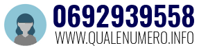 Numero di telefono 0692939558 0692939558