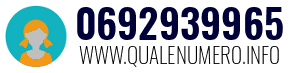 Numero di telefono 0692939965 0692939965