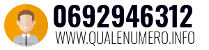 Numero di telefono 0692946312 0692946312