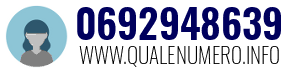 Numero di telefono 0692948639 0692948639