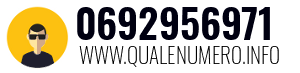 Numero di telefono 0692956971 0692956971