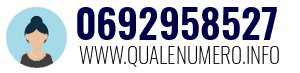 Numero di telefono 0692958527 0692958527