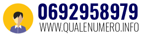 Numero di telefono 0692958979 0692958979