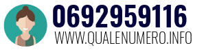 Numero di telefono 0692959116 0692959116