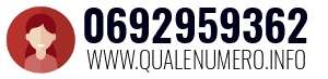 Numero di telefono 0692959362 0692959362