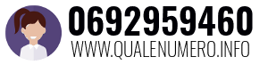 Numero di telefono 0692959460 0692959460