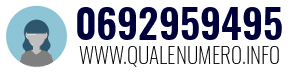 Numero di telefono 0692959495 0692959495
