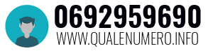 Numero di telefono 0692959690 0692959690