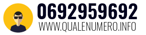 Numero di telefono 0692959692 0692959692