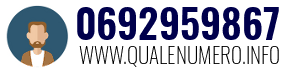 Numero di telefono 0692959867 0692959867