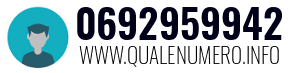 Numero di telefono 0692959942 0692959942