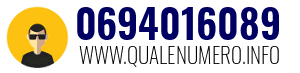 Numero di telefono 0694016089 0694016089