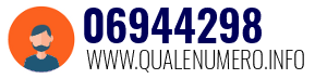 Numero di telefono 06944298 06944298