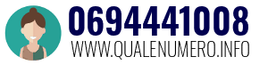 Numero di telefono 0694441008 0694441008
