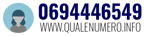 Numero di telefono 0694446549 0694446549