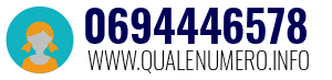 Numero di telefono 0694446578 0694446578