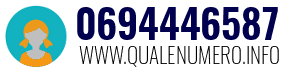 Numero di telefono 0694446587 0694446587