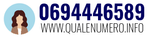 Numero di telefono 0694446589 0694446589