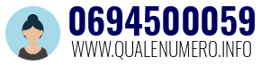 Numero di telefono 0694500059 0694500059