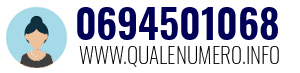 Numero di telefono 0694501068 0694501068