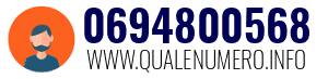 Numero di telefono 0694800568 0694800568