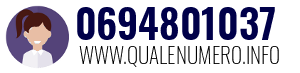 Numero di telefono 0694801037 0694801037