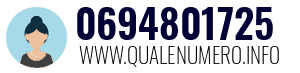 Numero di telefono 0694801725 0694801725