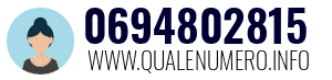 Numero di telefono 0694802815 0694802815