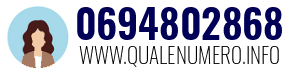 Numero di telefono 0694802868 0694802868