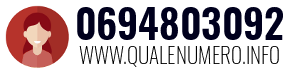 Numero di telefono 0694803092 0694803092