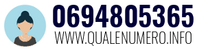 Numero di telefono 0694805365 0694805365