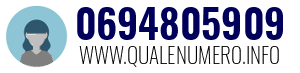 Numero di telefono 0694805909 0694805909