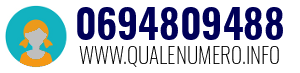 Numero di telefono 0694809488 0694809488