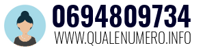 Numero di telefono 0694809734 0694809734